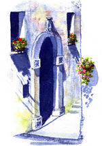 Rivello Doorway (Watercolor)